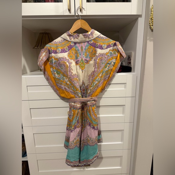 Zimmerman Lola Belted Paisleyprint Linengauze Playsuit - Picture 9 of 9